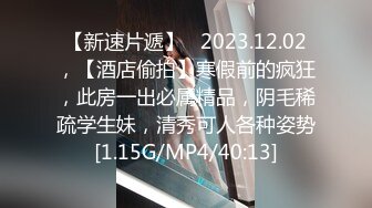 【新速片遞】   2023.12.02，【酒店偷拍】寒假前的疯狂，此房一出必属精品，阴毛稀疏学生妹，清秀可人各种姿势[1.15G/MP4/40:13]